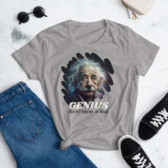 "Genius Doesn't Happen on Decaf" Women's short sleeve t-shirt